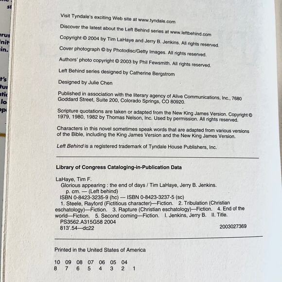 Glorious Appearing: The End of Days - Book by Tim lahaye - Picture 5 of 8